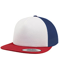 Flexfit Foam Trucker with White Front - Red/White/Royal
