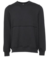 Bella Canvas Unisex Raw-seam Crew Pullover - Dark Grey