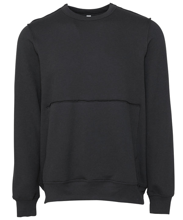 Bella Canvas Unisex Raw-seam Crew Pullover - Dark Grey