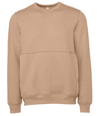 Bella Canvas Unisex Raw-seam Crew Pullover - Heather Oatmeal