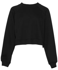 Bella Canvas Women's Raglan Pullover Fleece - Black