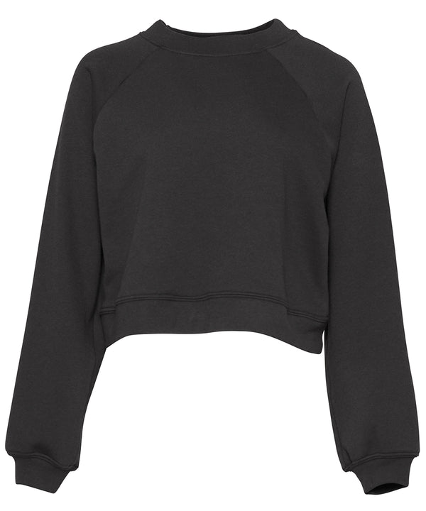 Bella Canvas Women's Raglan Pullover Fleece - Dark Grey