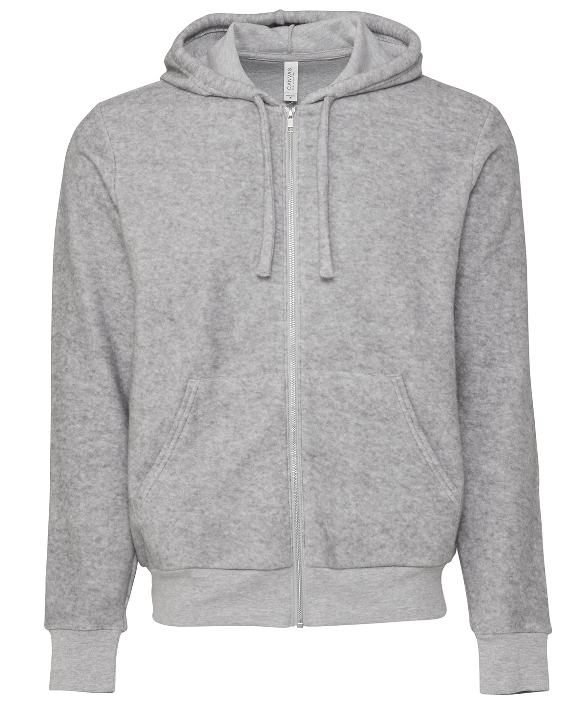 Bella Canvas Unisex Sueded Fleece Full-zip Hoodie - Athletic Heather