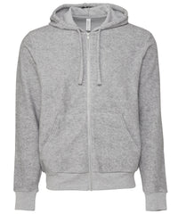 Bella Canvas Unisex Sueded Fleece Full-zip Hoodie - Athletic Heather