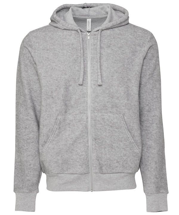 Bella Canvas Unisex Sueded Fleece Full-zip Hoodie - Athletic Heather