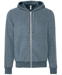 Bella Canvas Unisex Sueded Fleece Full-zip Hoodie - Heather Slate