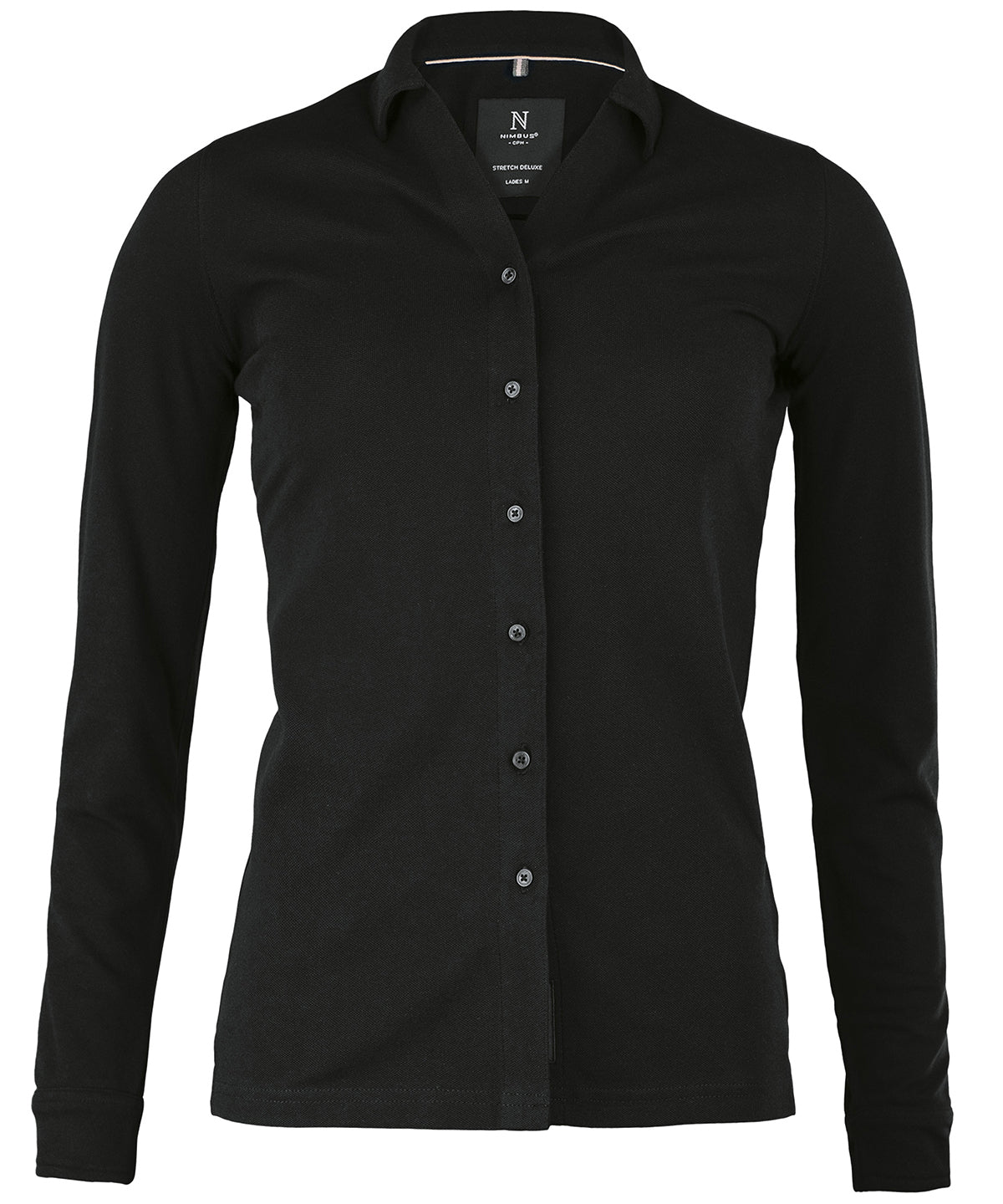 Nimbus Women’s Kingston – Stretch Deluxe Piqué Shirt - Black