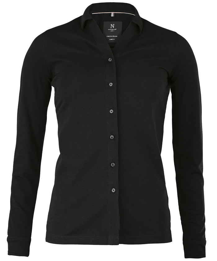 Nimbus Women’s Kingston – Stretch Deluxe Piqué Shirt - Black