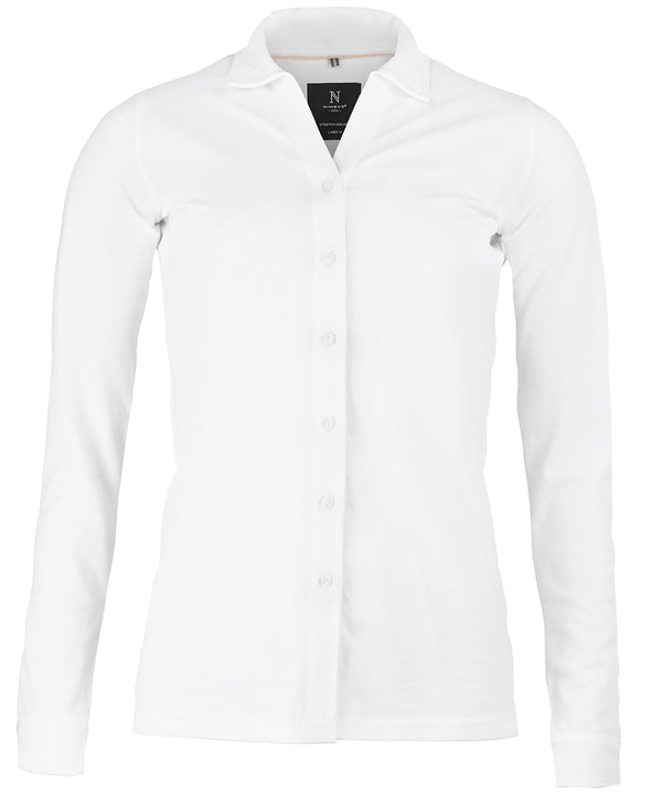 Nimbus Women’s Kingston – Stretch Deluxe Piqué Shirt - White