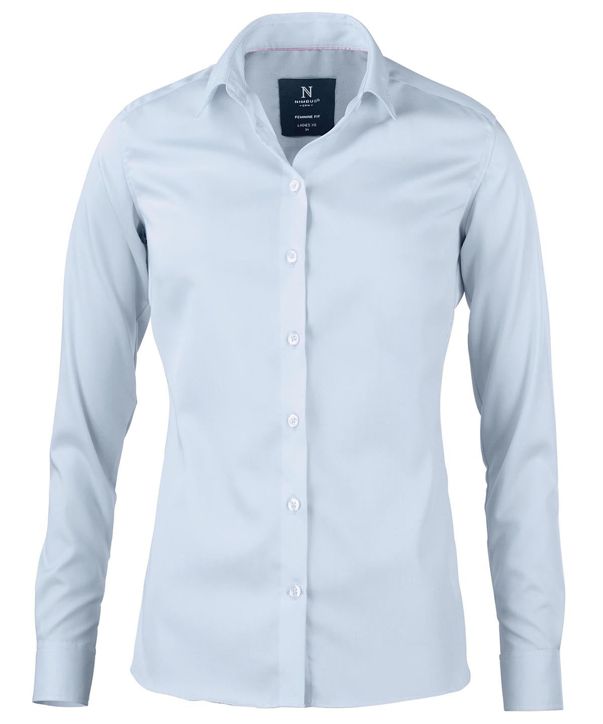 Nimbus Women’s Portland – Super Non-iron Business Shirt - Light Blue