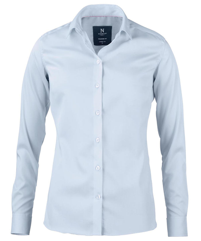 Nimbus Women’s Portland – Super Non-iron Business Shirt - Light Blue