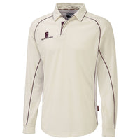 Surridge Long Sleeve Shirt - Maroon Trim