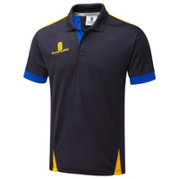 Surridge Blade Polo Shirt (Junior) - Navy / Royal / Amber