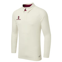 Surridge Ergo Long Sleeve Cricket Shirt - Maroon