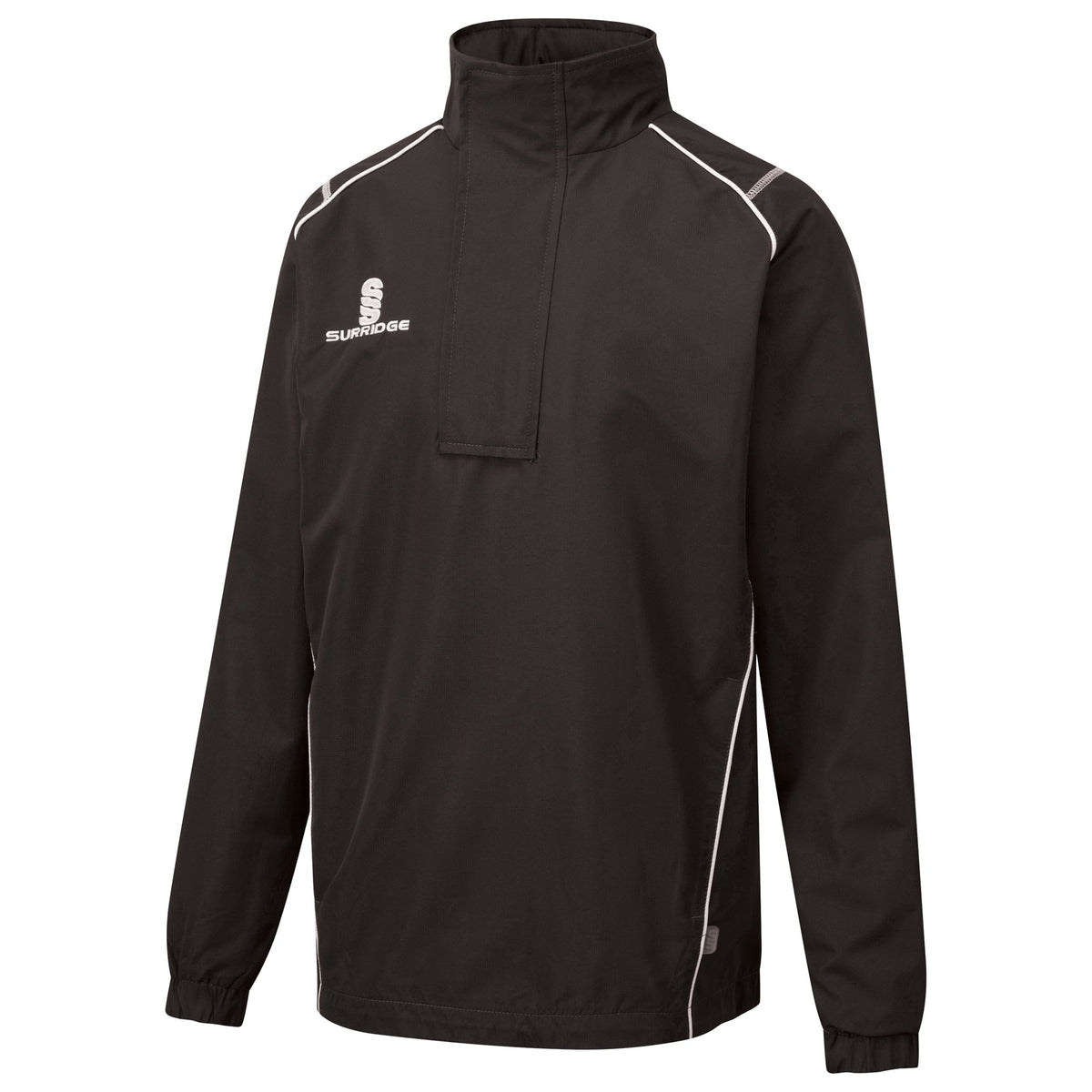 Surridge Curve Zip Rain Jacket - Black / White