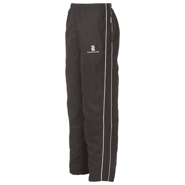 Surridge Classic Tracksuit Pant With Thigh Length Zip (Junior) - Black Female