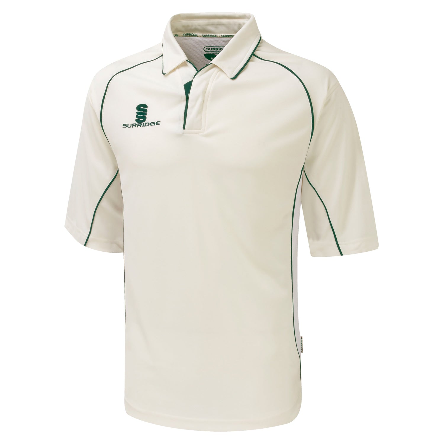 Surridge Premier Cricket Shirt - Short Sleeve Green