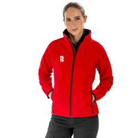 Surridge Female Core Printable Softshell Jacket - Red / Black