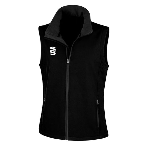 Surridge Core Printable Softshell Gilet Female - Black