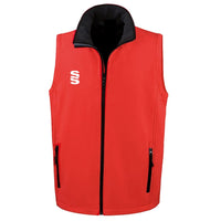 Surridge Core Printable Softshell Gilet Male - Red / Black