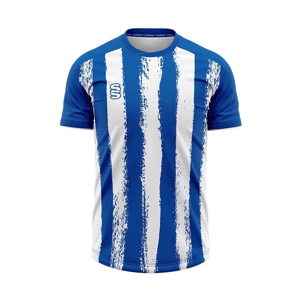 Surridge Strike Shirt Royal/White Short Sleeve (Junior) - Royal / White