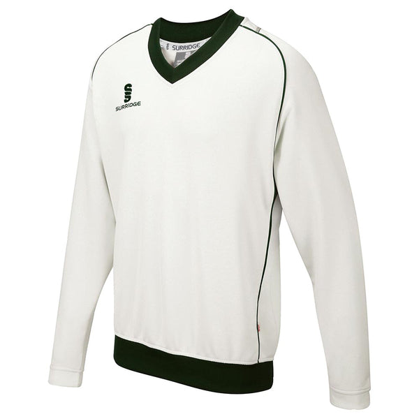 Surridge Curve Long Sleeve Sweater (Junior) - Green Trim
