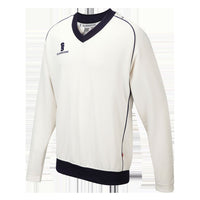 Surridge Curve Long Sleeve Sweater (Junior) - Navy Trim