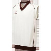 Surridge Curve Sleeveless Sweater (Junior) - Maroon Trim