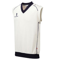 Surridge Curve Sleeveless Sweater (Junior) - Navy Trim