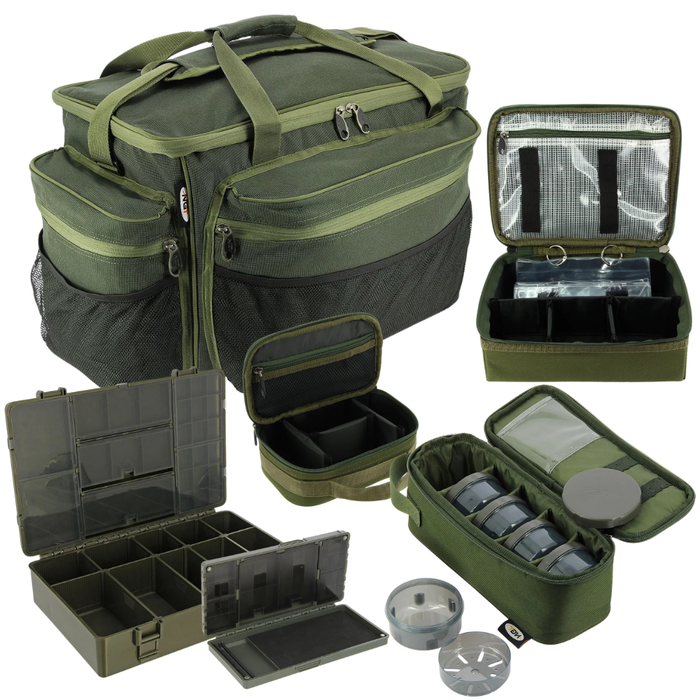 NGT Mega Luggage & Tackle Box Bundle