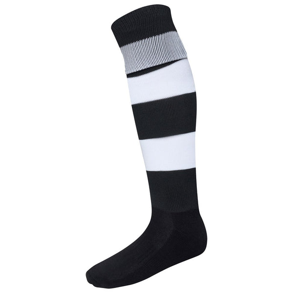 Surridge Hooped Sock (Junior) - Black / White
