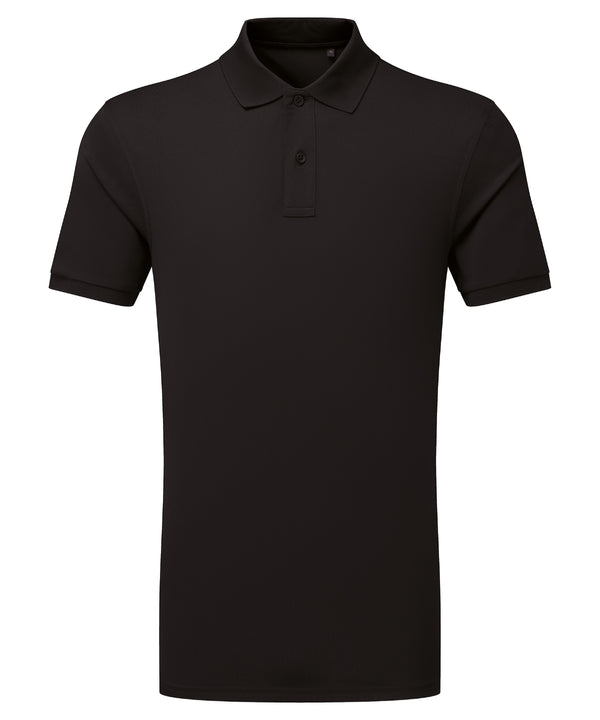 Asquith & Fox PRINTGUARD Recycled Polyester Polo - Black