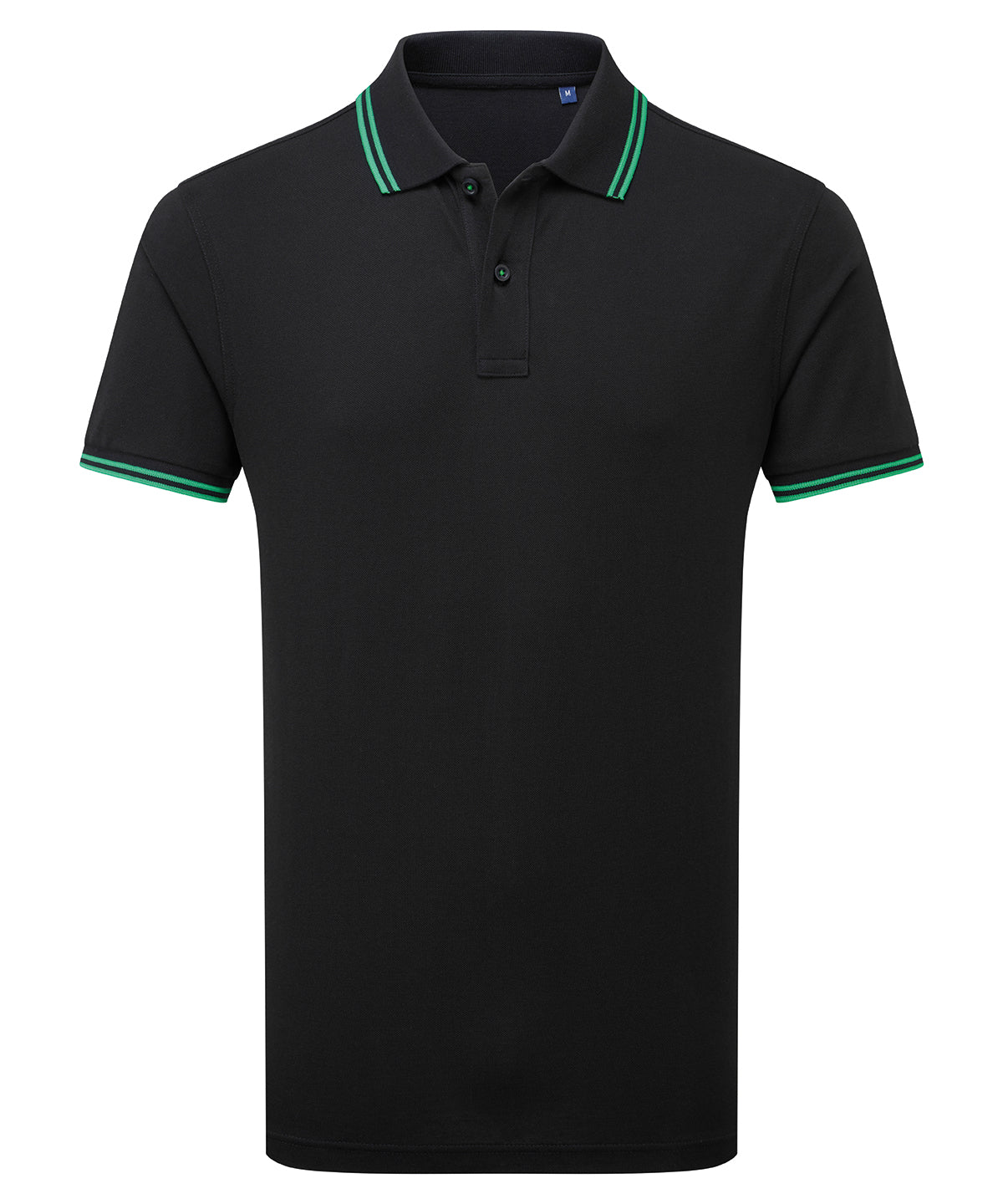 Asquith & Fox Classic Fit Tipped Polo - Black/Kelly