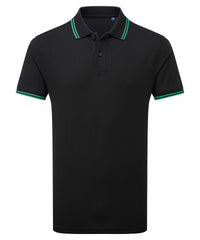 Asquith & Fox Classic Fit Tipped Polo - Black/Kelly