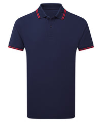 Asquith & Fox Classic Fit Tipped Polo - Navy/Red