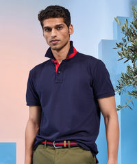Asquith & Fox Men's Classic Fit Contrast Polo - Black/Lime