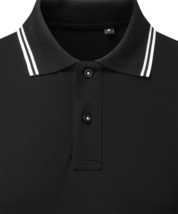Asquith & Fox Women's Classic Fit Tipped Polo - Black/White