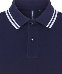 Asquith & Fox Women's Classic Fit Tipped Polo - Navy/White