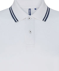 Asquith & Fox Women's Classic Fit Tipped Polo - White/Navy