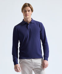 Asquith & Fox Men's Classic Fit Long Sleeved Polo - Black