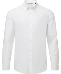 Asquith & Fox Men’s Cotton Long Sleeve Oxford Shirt - White