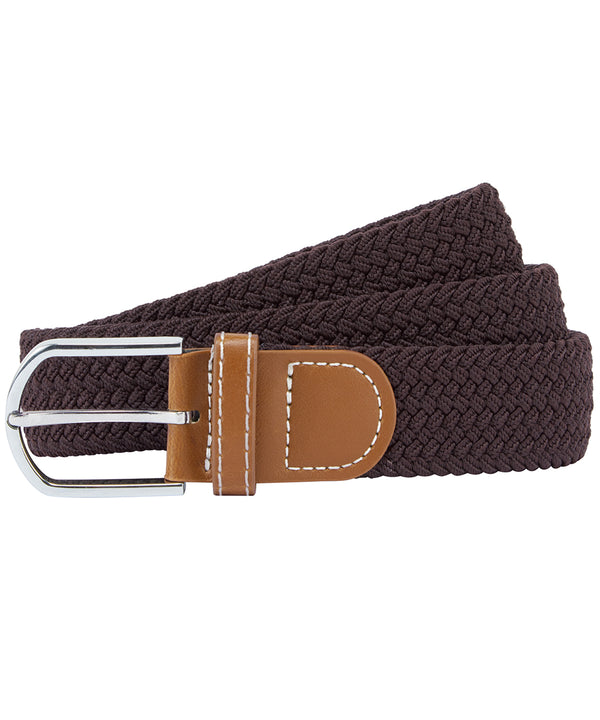 Asquith & Fox Braid Stretch Belt - Brown