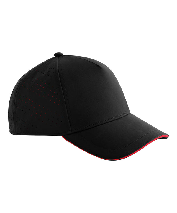 Beechfield Accelerate Cap - Black/Red