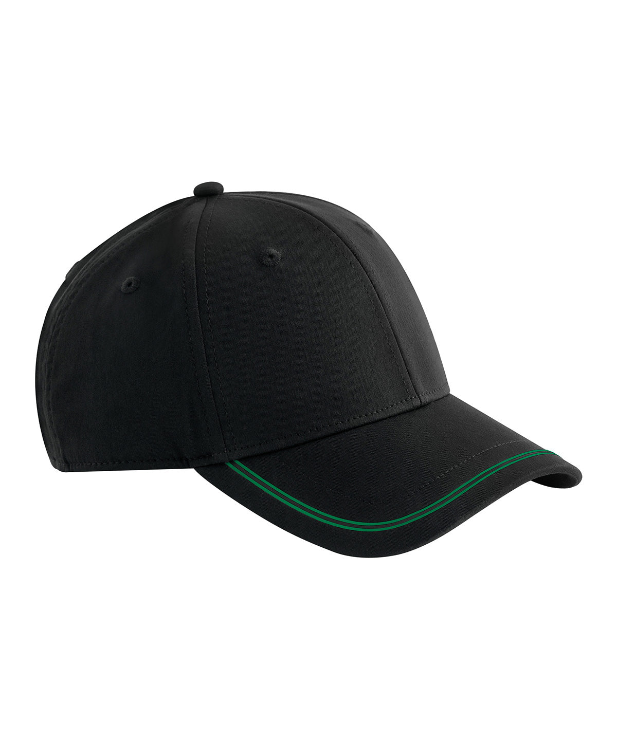 Beechfield Match Day Cap - Black/Kelly Green