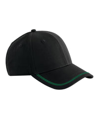 Beechfield Match Day Cap - Black/Kelly Green