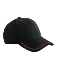 Beechfield Match Day Cap - Black/Red