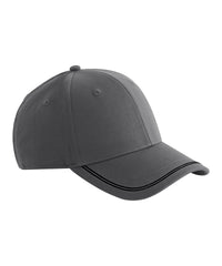 Beechfield Match Day Cap - Gunmetal Grey/Black