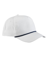 Beechfield Rope Detail Golf Cap - White/Navy
