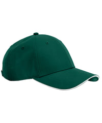 Beechfield Team Sports-tech Cap - Bottle Green/White