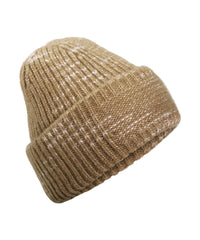Beechfield Chunky Knit Reverse Patch Beanie - Espresso Haze